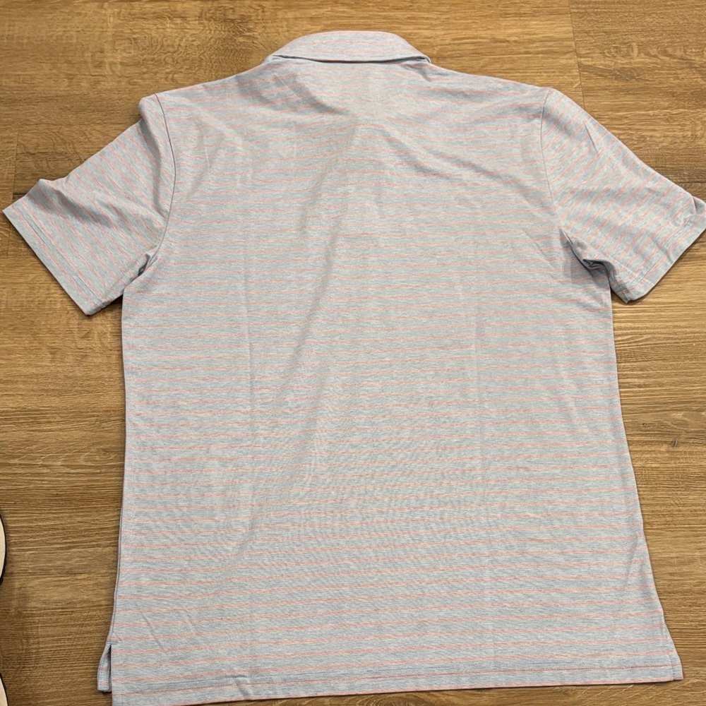 NWT - Faherty Reserve Light Blue Polo with coral Shirt - Picture 9 of 10